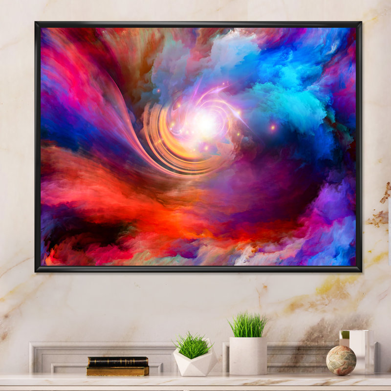 Vortex Twist - reproduction de cadre flottant sur toile, Cadre noir, H 8 po x l 12 po x P 1 po