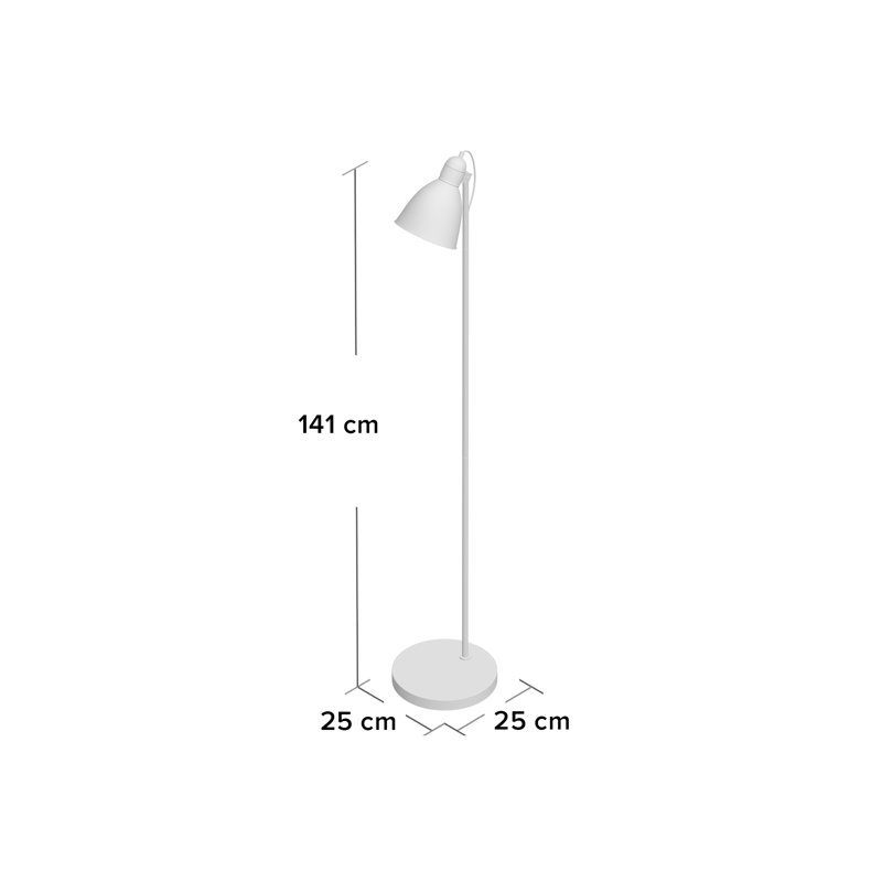 Azalea 141cm Task Floor Lamp, Black/Copper