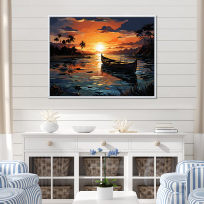 " Coastaltropical Boat At Dusk I "
