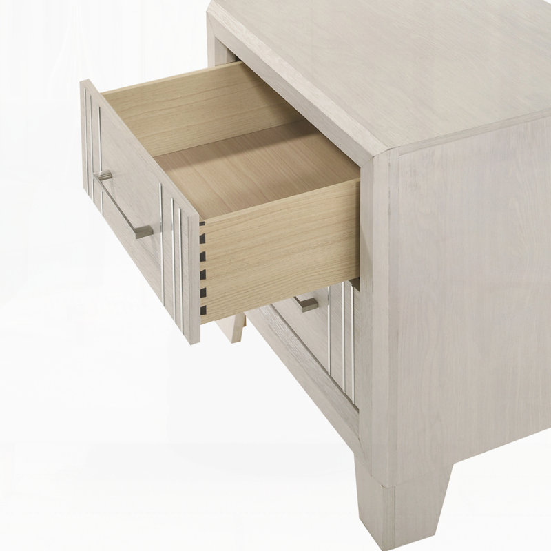 Table de chevet moderne pour chambre à coucher, Beige