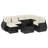 Vidaxl Garden Sofa Set Black Poly Rattan Large Adjustable Armrests