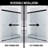 VIGO Satro E-Class 52"–60" W x 74" H Semi-Frameless Double Sliding Shower Door in Matte Black with Clear Tempered Glass-124752645