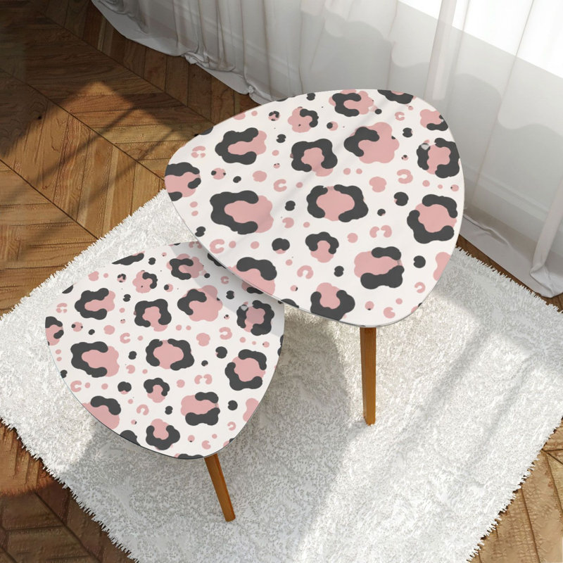 Ensemble de 2 tables basses gigognes Triangle
