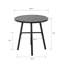 Table de bout d'extérieur en métal, table de bout ronde 20 po résistante aux intempéries, noir