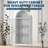 73" Tall Metal Arched Storage Cabinet, Metal Storage Cabinet With Glass Door, Modern Kitchen Pantry & Cupboard For Living/Dining Room, 2 Adjustable Shelves, Easy Assembly-1703509652