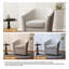 Fauteuil demi-tonneau pivotant rembourré Aunna-1845852541