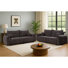 Lambswool 2-Pices 90" Oversized Sofa With 2 Ball Pillows