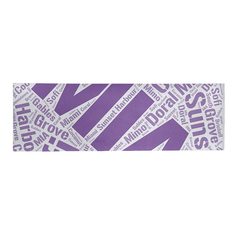 Tapis de zone mauve poils longs à tissage plat, Tapis de couloir 2,5 pi x 8 pi