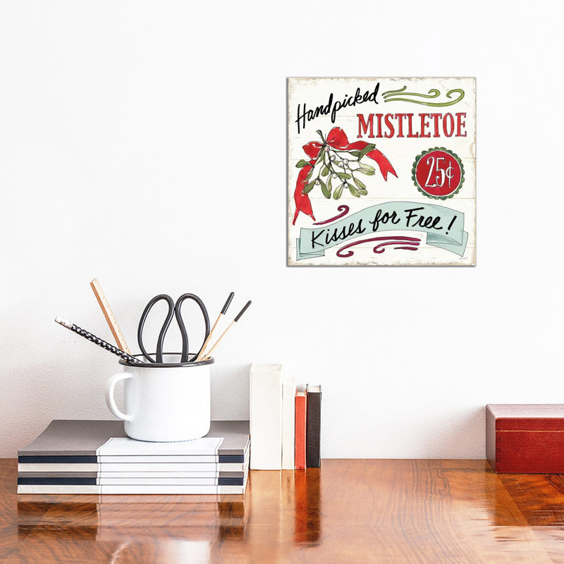 Holiday Signs VII by Anne Tavoletti - Wrapped Canvas Painting, 30.48 cm H x 30.48 cm W