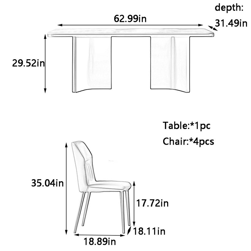Kollman, 29.52"H x 62.99"L x 31.49"W