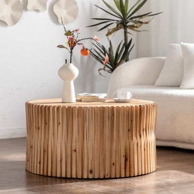 Table rétro avec composants, texture de café verticale rétro de 31,5 po simple et nettoyable. Bois. Aucun assemblage nécessaire. Nettoyage facile. Support de 110 lb. Convient pour la vie, le bureau, la salle à manger.