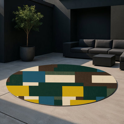 Tapis intérieur et extérieur Fractured Fields
