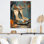 «Blue High Heel Floral Elegance III - Fashion High Heels», art mural en métal