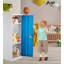 Casier pour enfant à 1 porte avec serrure à clé à 1 porte H 48 po x l 15 po - Rangement pour les écoles, la salle de sport, la maison - Comprend une tablette, des crochets, une ventilation et un porte-carte - Assemblage facile-106881230-129743717