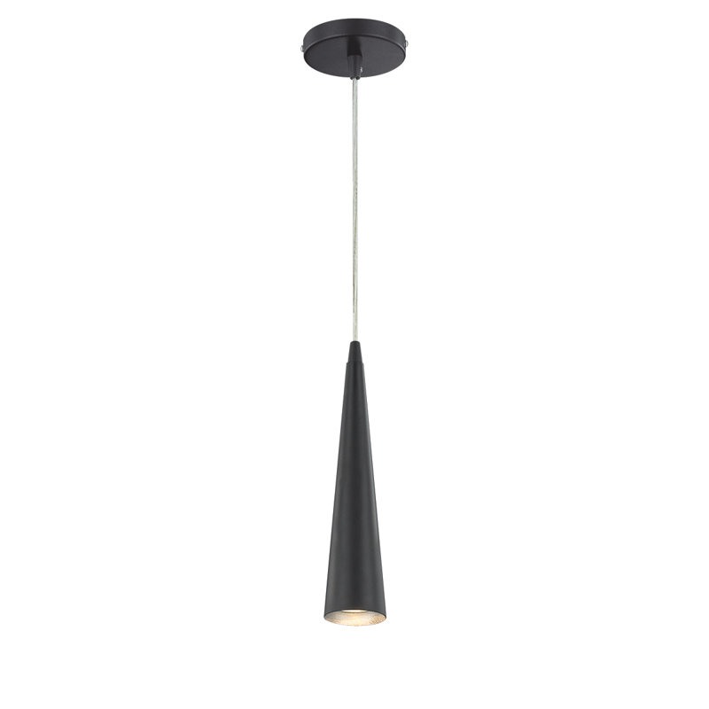 Eurofase Sliver Modern Black 12" LED Pendant Light