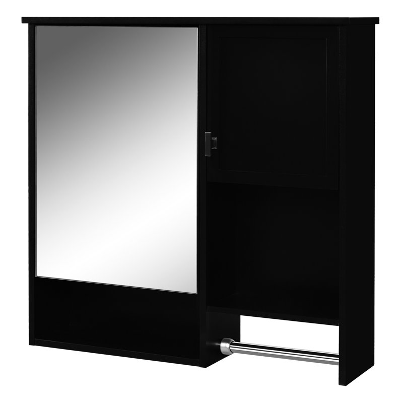 Armoire murale de salle de bain 29 po x 28 po, tablette ajustable, miroir, armoire à pharmacie avec tablettes à miroir, économiseur d'espace