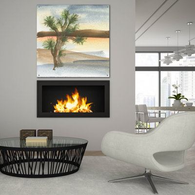 «Desert Joshua Tree» par Chris Paschke, art mural en verre acrylique