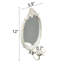 Ensemble de deux appliques murales rustiques en miroir rustique blanc