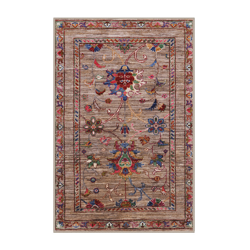 Tapis brun à motif oriental, Rectangle 8 pi x 10 pi