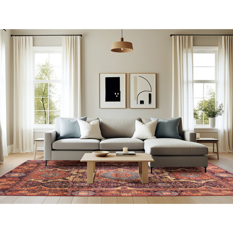 Abstract Indoor Rug, Rectangle 6' x 9'