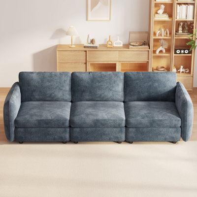 Large 3 person Sofa - Modern Style with Deep Plush Cushions, Comfortable for Living Room