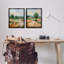 «Spring Field Abstract Landscape», ensemble de 2 toiles flottantes encadrées par Silvia Vassileva-1110720880-1110720881