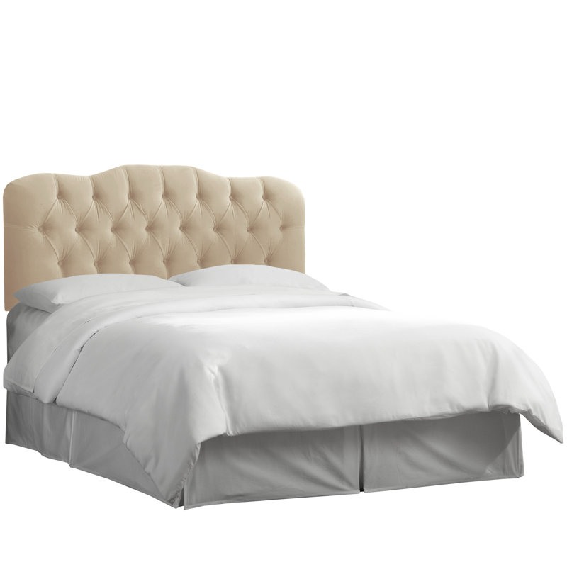 Tête de lit tapissier Rodan, Double, Velours perle classique