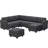 Kimbrel 116.6" Wide Reversible Modular Corner Sectional with Ottoman-93869525