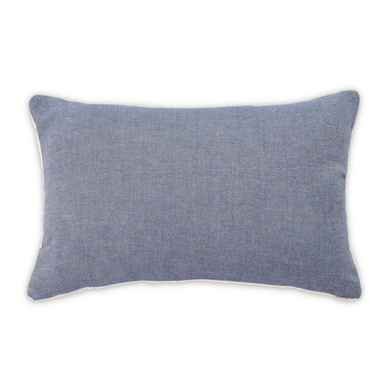 Mills Duvet Set - Denim, Queen Duvet Cover + 4 Shams + 2 Throw Pillows
