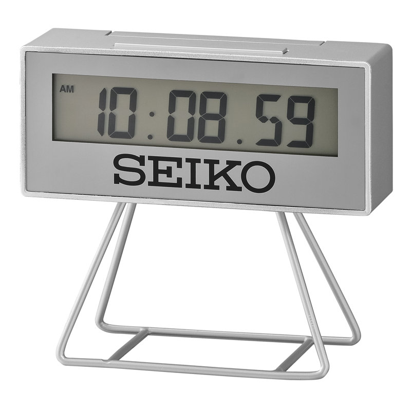 QHL087SLH Heritage Design Clock, Silver-Tone, Silver