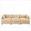 Canapés modulaires | Canapé de rangement moderne 3 places avec 3 repose-pieds pour le cinéma maison | Chenille | Blé