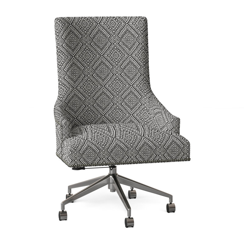 Chaise de travail Ashton, Laiton, Perguold Iguazu Noir, Clous - petit