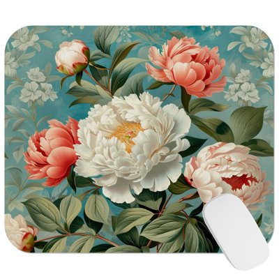 Floral Dreamscape VIII Modern Gaming Cute Office Laptop Desk Pad Gift Mat Square Rectangle Non-Slip Mousepad