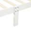 Structure de lit simple blanc - fabriquée en bois massif et tête de lit / plateforme avec support