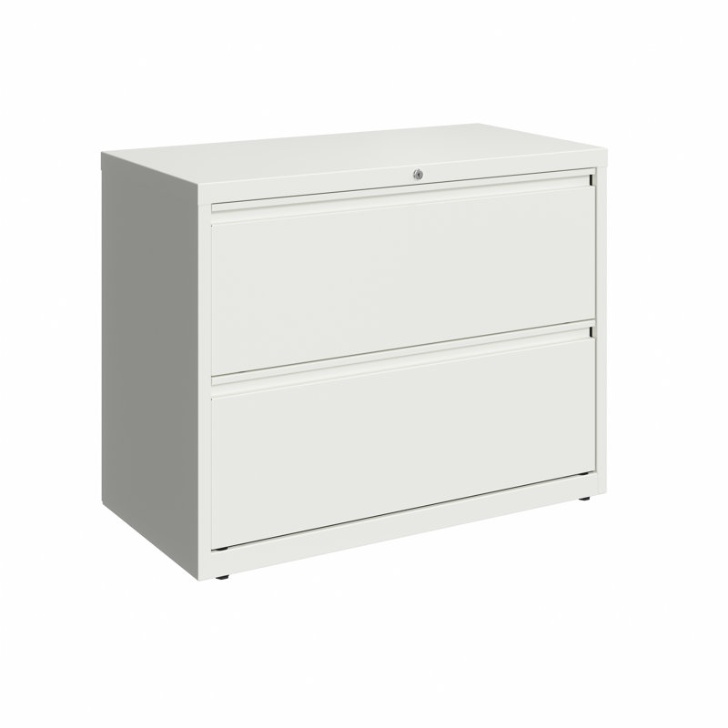 36'' Wide 2 -Drawer Steel File Cabinet, White