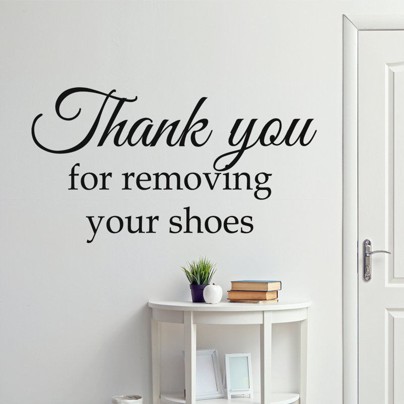 Merci de retirer vos chaussures de décoration de vestibule, H 8 po x l 15 po