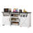Doty Farmhouse TV Stand with Power Outlet Glass Doors-806780108