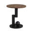 Table basse 2 pièces ovale 47,24 po et ronde 19,69 po pour le salon, design élégant, patins de luxe avec tables de rangement fonctionnelles, structure en fer, combinaison flexible