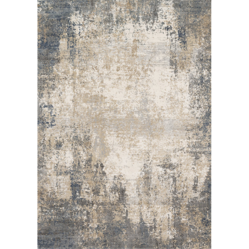 Tapis ivoire / gris Eleanore, Rectangle 11 pi 6 po x 15 pi