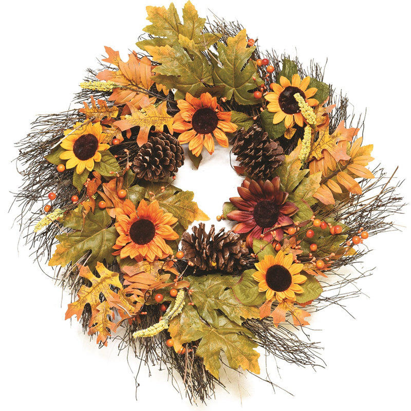 Couronne de tournesol artificielle Juli 24 po