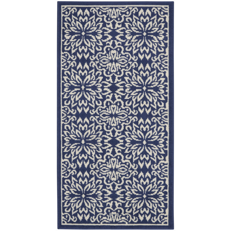 Tapis bleu marine Sheron, Tapis de couloir 2 pi x 4 pi