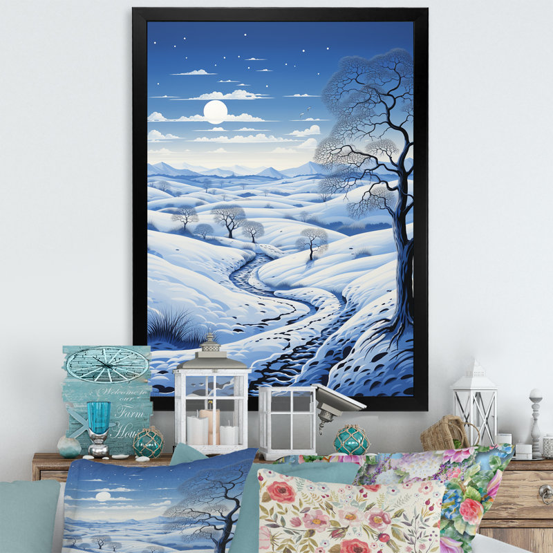Snow Winters Solitude V - impression, Cadre photo noir, H 44 po x l 34 po x P 1,5 po