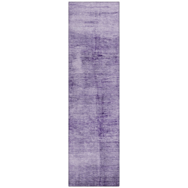 Machine Washable Indoor/Outdoor Xhevrie Purple Rug