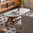 Log cream wind solid wood rock table
