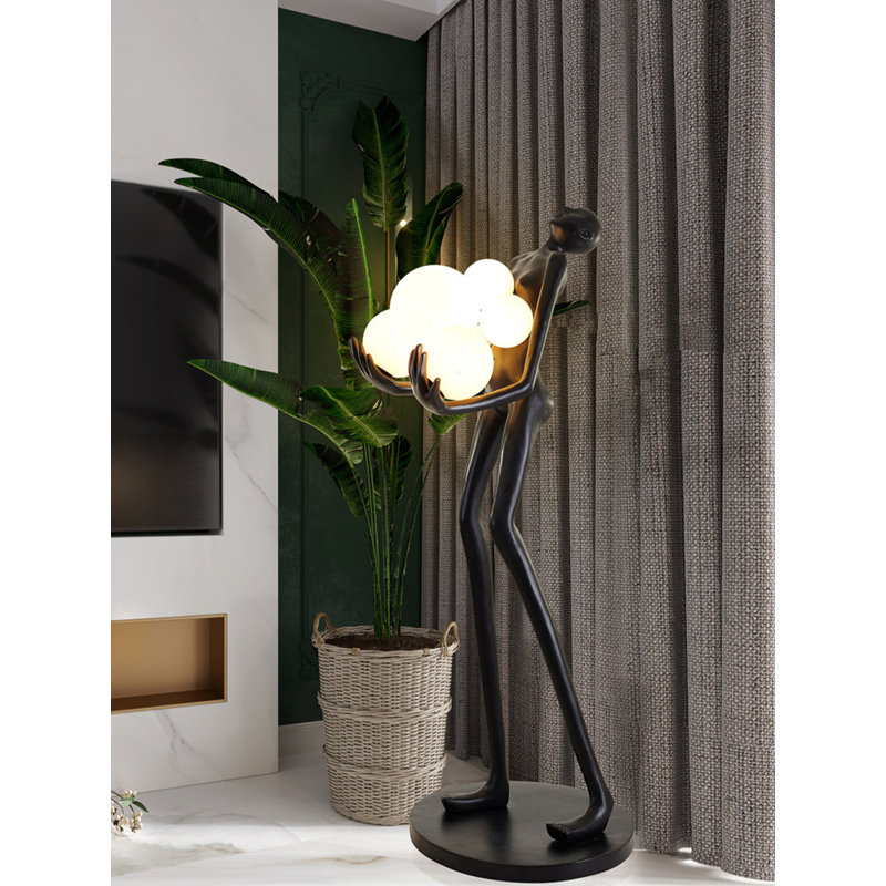 Lampe sur pied en résine Minimalist Modern Art, 62.99"