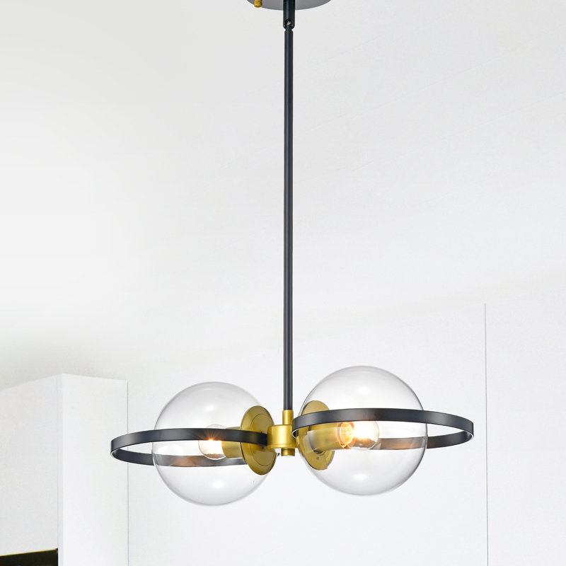 Luminaire suspendu sphérique unique et spectaculaire 2 lumières
