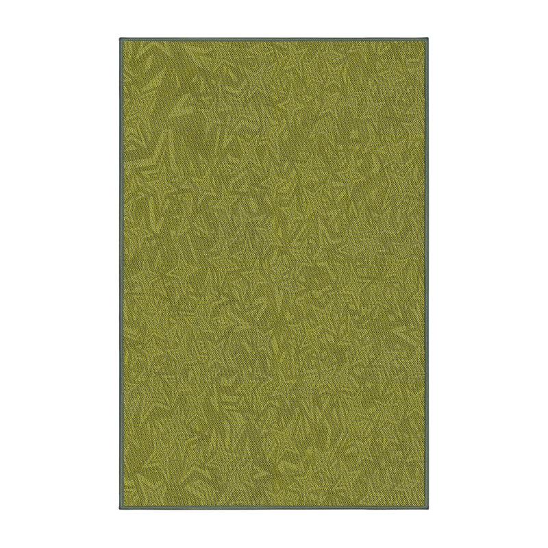 Tapis de zone jaune à motif, Rectangle 5 pi x 7 pi
