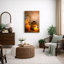 «Zen Stones Massage Spa with Warm Burning Candle», impression verticale sur toile, art mural-56324662-124834246
