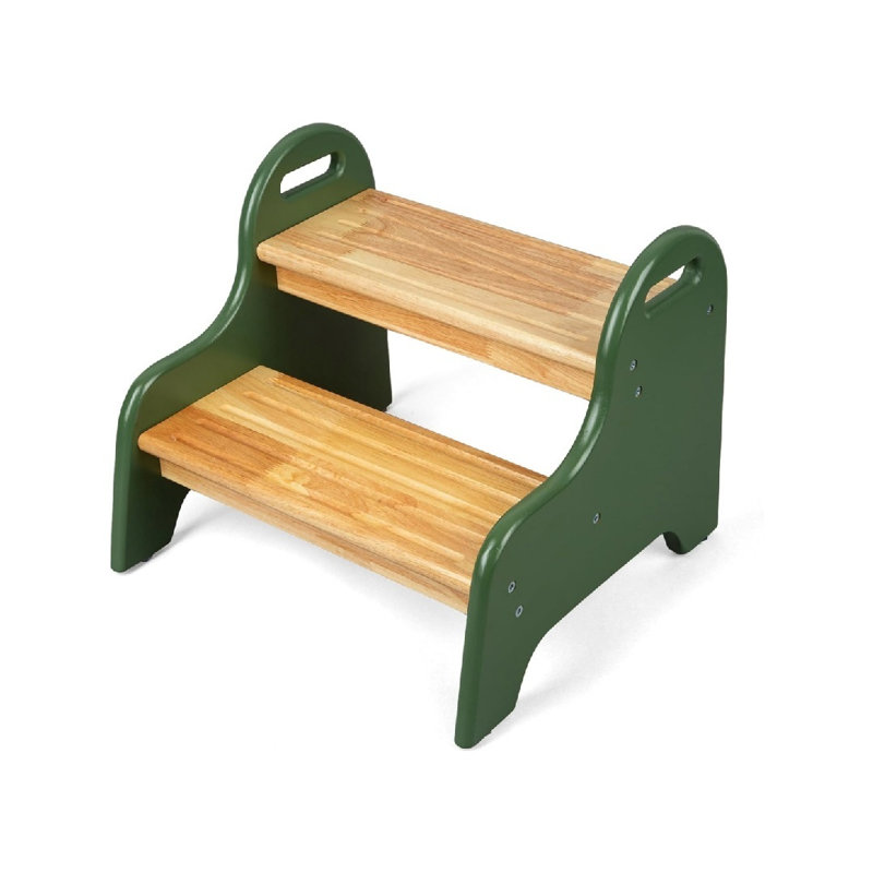 2 Step Stool For Bathroom, Kitchen,14.7"D X 15.7"W X 13"H, Green