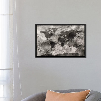 Karlskrona " Michael Tompsett World Map on the Moons Surface " Black and White Photography Print